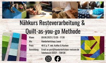 Kurs 03 - Resteverwertung mit Quilt-As-You-Go Methoden